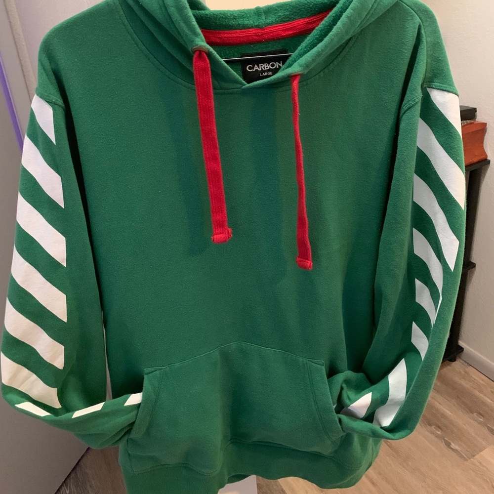 Carbon brand large men’s green hoodie